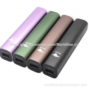 014 New Products High-quality Slender Power Banks with 2,600mAh Capacity, 5V DC/1.0A Input
